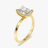 Knife Edge Emerald Moissanite Engagement Ring (2.00 CT)