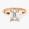 Knife Edge Emerald Moissanite Engagement Ring (2.00 CT)