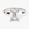 Knife Edge Emerald Moissanite Engagement Ring (2.00 CT)