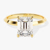 Knife Edge Emerald Moissanite Engagement Ring (2.00 CT)