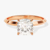 Knife Edge Cushion Moissanite Engagement Ring (2.00 CT)