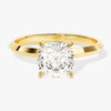 Knife Edge Cushion Moissanite Engagement Ring (2.00 CT)