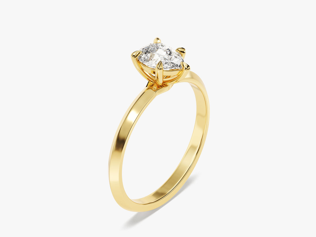 Knife Edge Pear Moissanite Engagement Ring (1.00 CT)