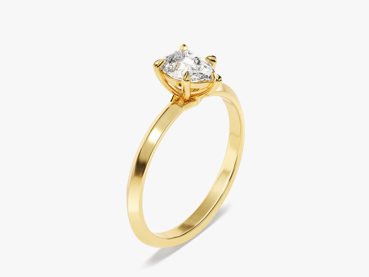 Knife Edge Pear Moissanite Engagement Ring (1.00 CT)