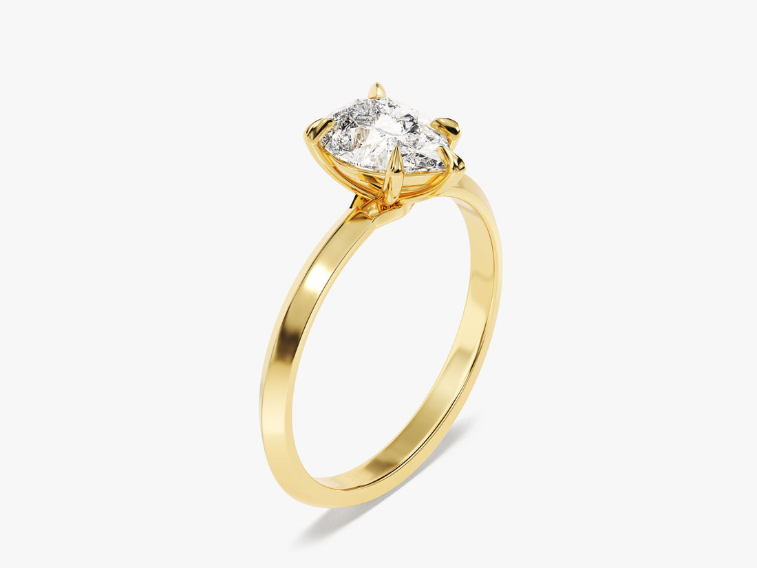 Knife Edge Pear Moissanite Engagement Ring (1.50 CT)