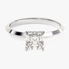 Knife Edge Asscher Moissanite Engagement Ring (1.00 CT)