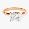 Knife Edge Asscher Moissanite Engagement Ring (2.00 CT)