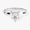 Knife Edge Heart Moissanite Engagement Ring (1.00 CT)