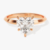 Knife Edge Heart Moissanite Engagement Ring (1.50 CT)