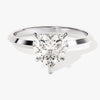 Knife Edge Heart Moissanite Engagement Ring (1.50 CT)