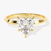 Knife Edge Heart Moissanite Engagement Ring (1.50 CT)