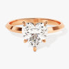 Knife Edge Heart Moissanite Engagement Ring (2.00 CT)