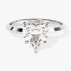 Knife Edge Heart Moissanite Engagement Ring (2.00 CT)