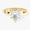 Knife Edge Heart Moissanite Engagement Ring (2.00 CT)