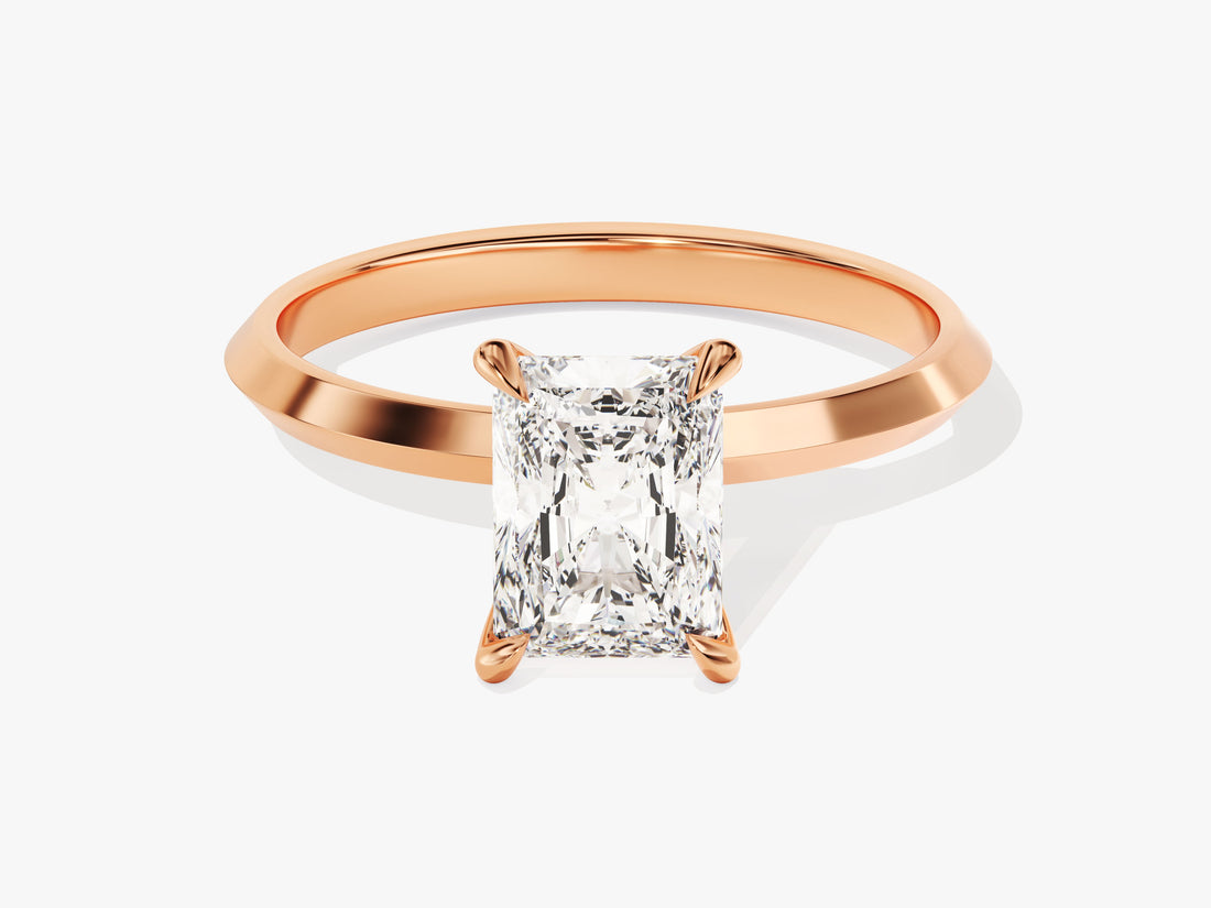 Knife Edge Radiant Moissanite Engagement Ring (1.50 CT)