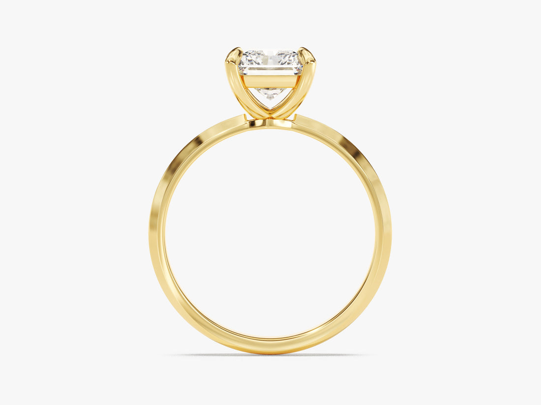 Knife Edge Radiant Moissanite Engagement Ring (2.00 CT)