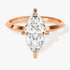Knife Edge Marquise Moissanite Engagement Ring (2.00 CT)