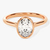 Bezel Oval Moissanite Engagement Ring (1.50 CT)