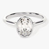 Bezel Oval Moissanite Engagement Ring (1.50 CT)