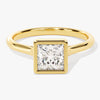 Bezel Princess Moissanite Engagement Ring (1.00 CT)