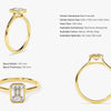 Bezel Emerald Moissanite Engagement Ring (1.00 CT)