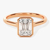 Bezel Emerald Moissanite Engagement Ring (1.50 CT)