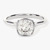 Bezel Cushion Moissanite Engagement Ring (1.50 CT)