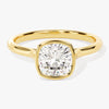 Bezel Cushion Moissanite Engagement Ring (1.50 CT)