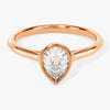 Bezel Pear Moissanite Engagement Ring (1.00 CT)