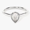 Bezel Pear Moissanite Engagement Ring (1.00 CT)