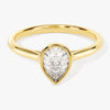 Bezel Pear Moissanite Engagement Ring (1.00 CT)