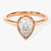 Bezel Pear Moissanite Engagement Ring (1.50 CT)