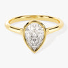 Bezel Pear Moissanite Engagement Ring (1.50 CT)