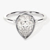 Bezel Pear Moissanite Engagement Ring (2.00 CT)
