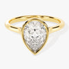 Bezel Pear Moissanite Engagement Ring (2.00 CT)