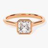 Bezel Asscher Moissanite Engagement Ring (1.00 CT)
