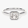 Bezel Asscher Moissanite Engagement Ring (1.00 CT)