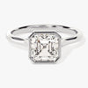 Bezel Asscher Moissanite Engagement Ring (1.50 CT)