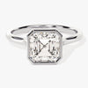 Bezel Asscher Moissanite Engagement Ring (2.00 CT)