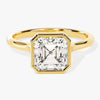 Bezel Asscher Moissanite Engagement Ring (2.00 CT)
