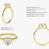 Bezel Heart Moissanite Engagement Ring (1.00 CT)