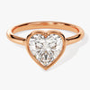 Bezel Heart Moissanite Engagement Ring (2.00 CT)
