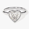 Bezel Heart Moissanite Engagement Ring (2.00 CT)