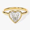Bezel Heart Moissanite Engagement Ring (2.00 CT)