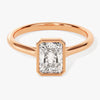 Bezel Radiant Moissanite Engagement Ring (1.00 CT)