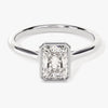 Bezel Radiant Moissanite Engagement Ring (1.00 CT)