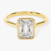 Bezel Radiant Moissanite Engagement Ring (1.50 CT)