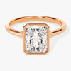 Bezel Radiant Moissanite Engagement Ring (2.00 CT)