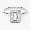 Bezel Radiant Moissanite Engagement Ring (2.00 CT)
