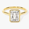 Bezel Radiant Moissanite Engagement Ring (2.00 CT)